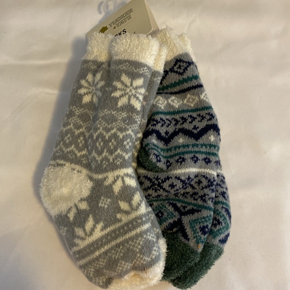 ๐ 5/$20 ๐ NWT 2 pairs of Tucker+Tate kids winter socks shoe size 4.5-8.5 - Picture 8 of 8